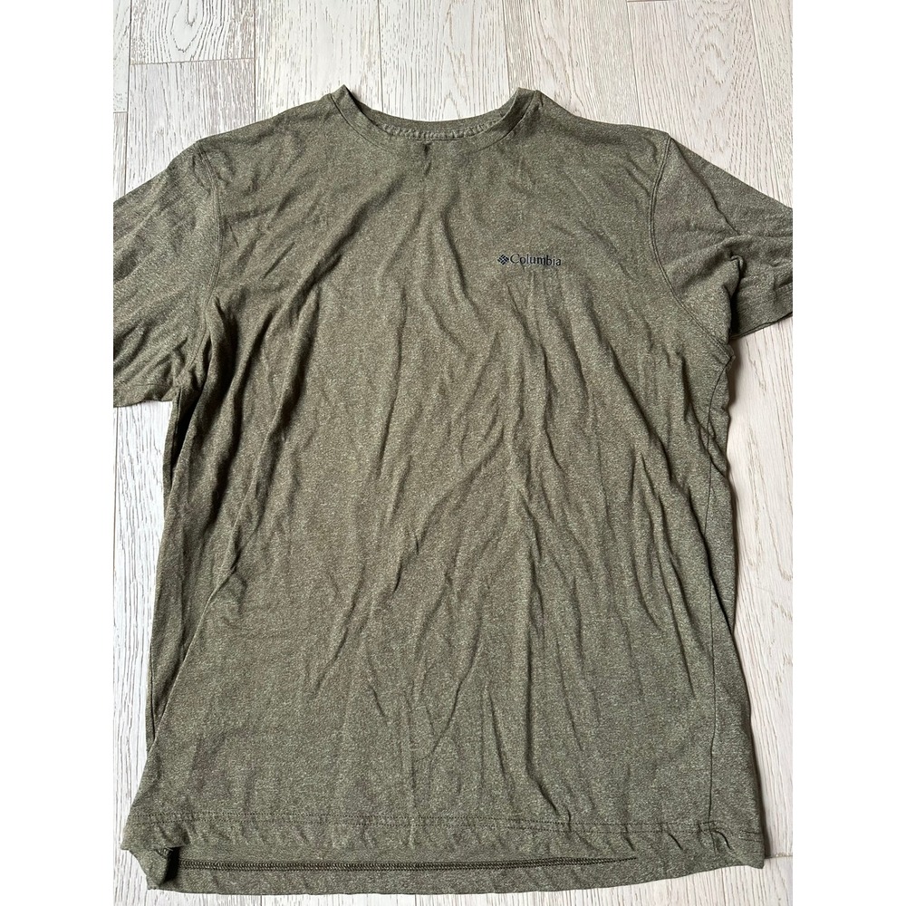 Columbia Mens Short Sleeve Performance T-Shirt Heather Olive Green Large L